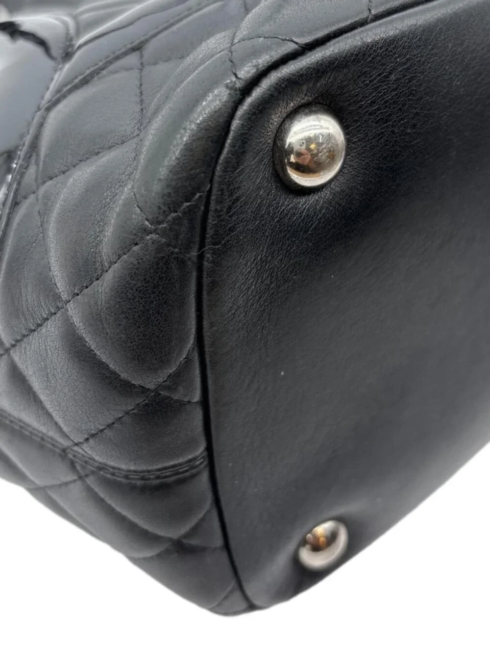 Chanel  Cambon Ligne Large Quilted Calfskin Leather Tote Bag Black